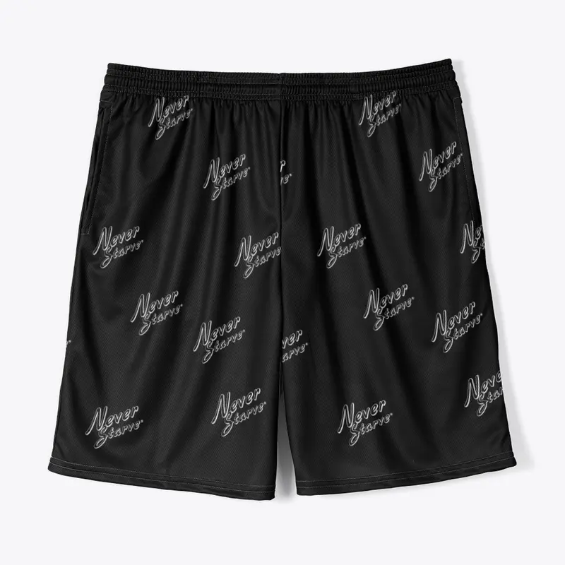 Never Starve Pattern Shorts